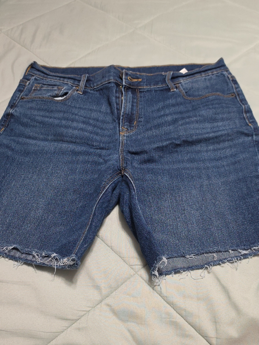 Women’s Dark Blue Denim Cutoff Shorts
